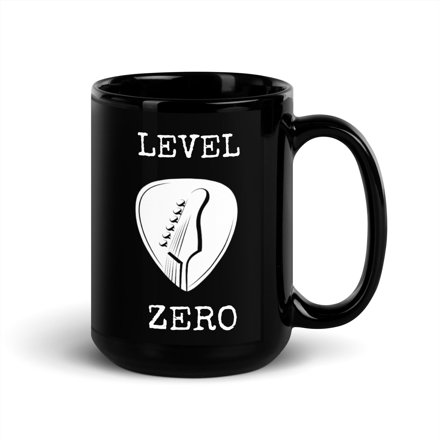 Guitar Pick Black Glossy Mug