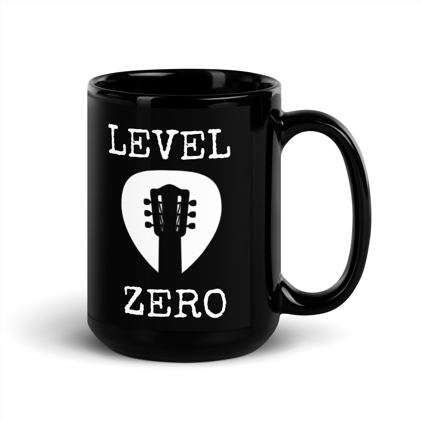 Guitar Pick Black Glossy Mug