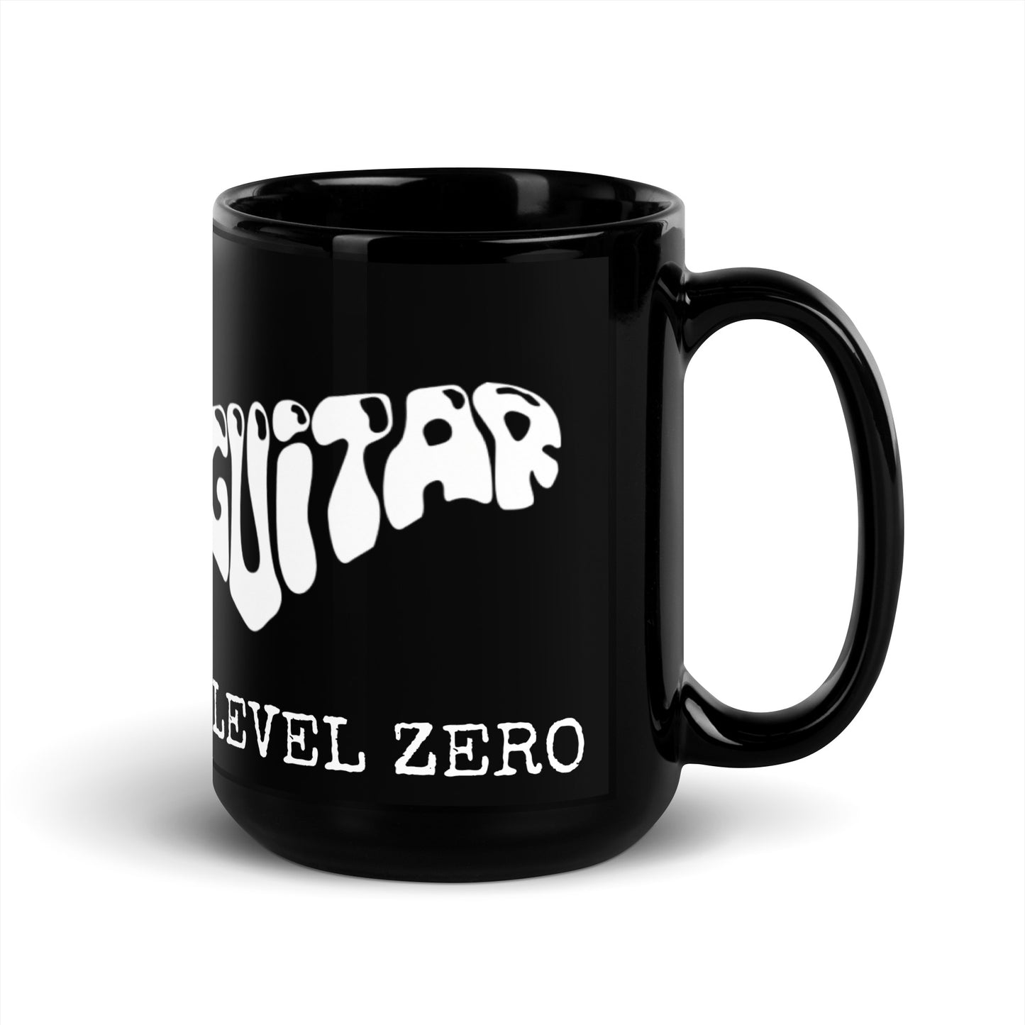 Guitar Word Black Glossy Mug