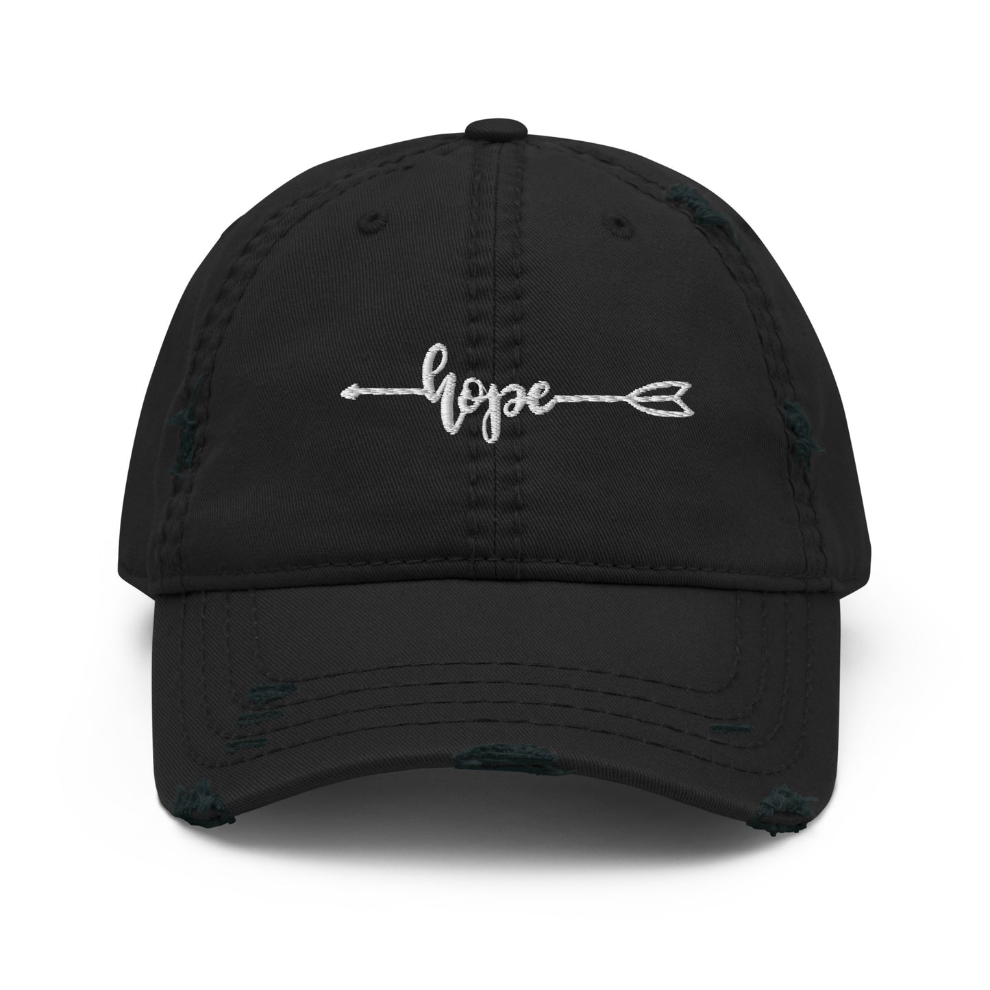 Hope (white) Distressed Dad Hat