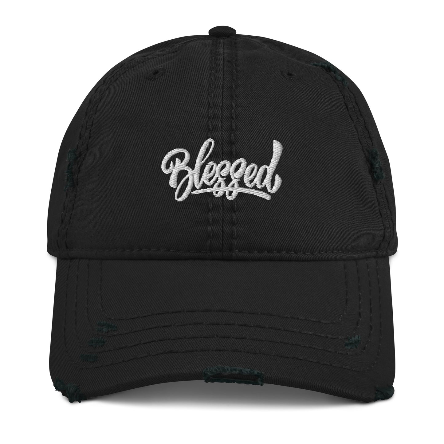 Blessed (white) Distressed Dad Hat