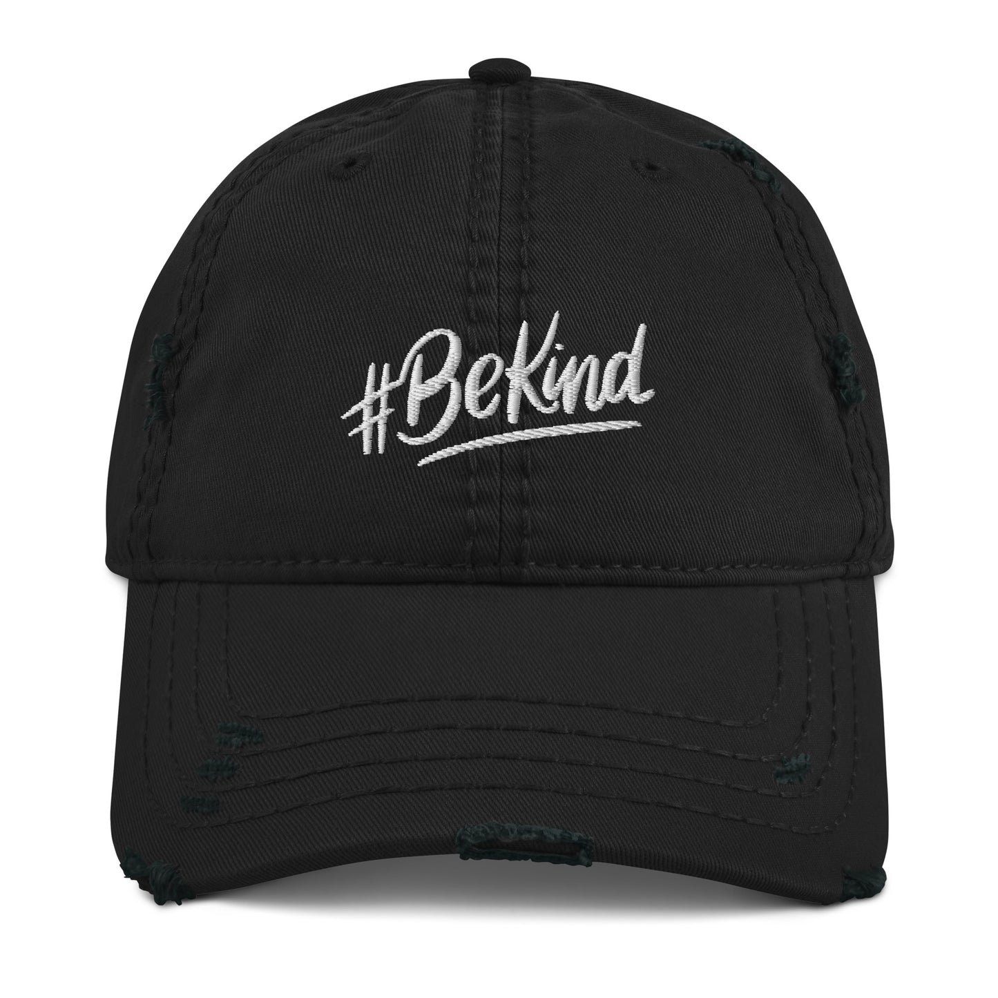 Be Kind(white) Distressed Dad Hat