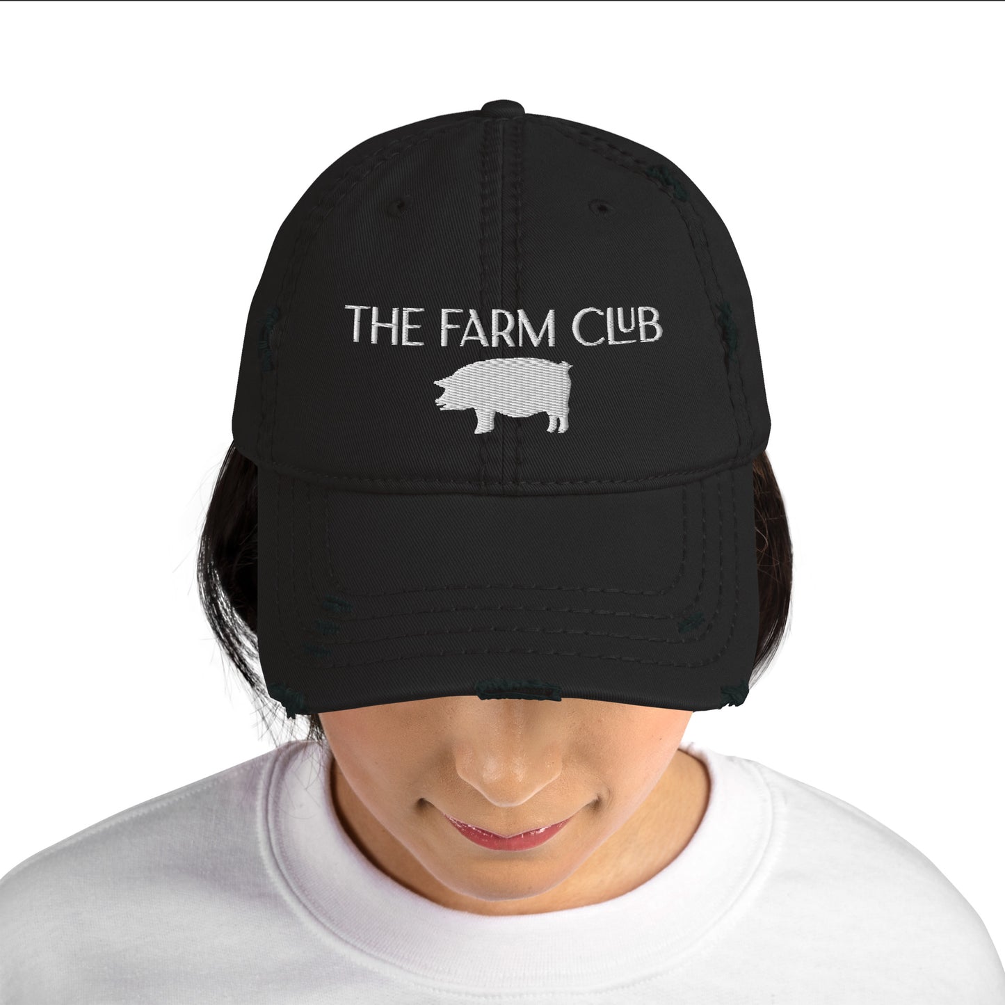 The Farm Club Pig Distressed Dad Hat