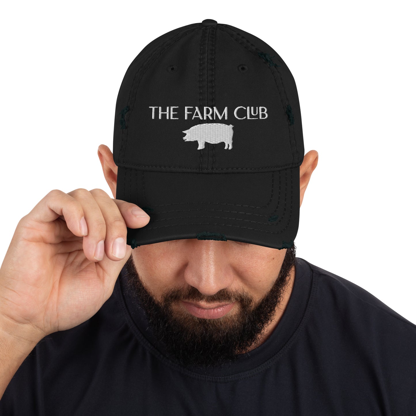 The Farm Club Pig Distressed Dad Hat