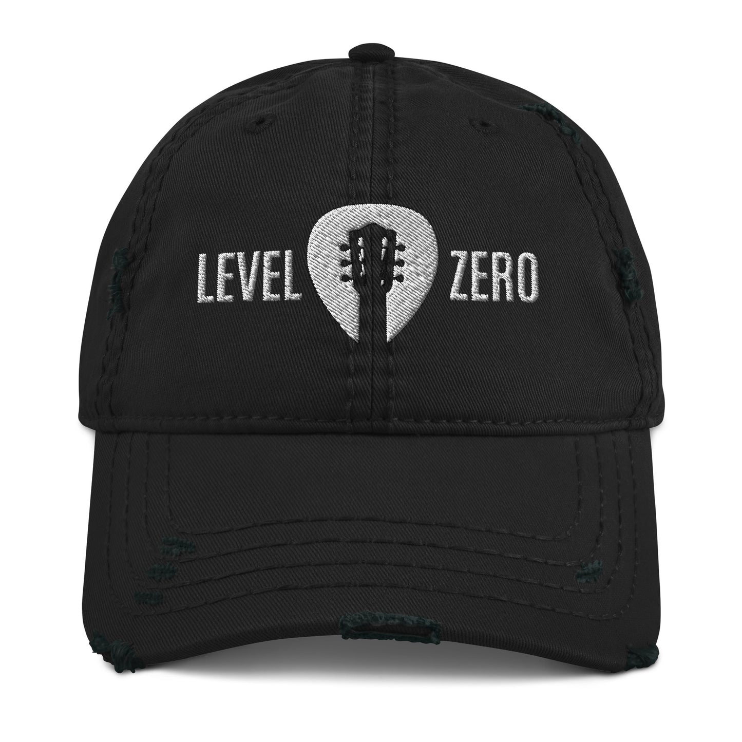 Level Zero Guitar Pick Distressed Dad Hat