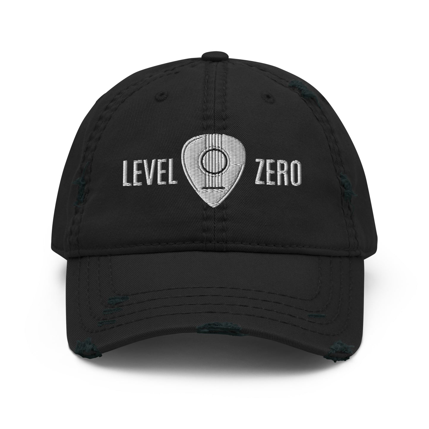 Level Zero Guitar Pick Distressed Dad Hat