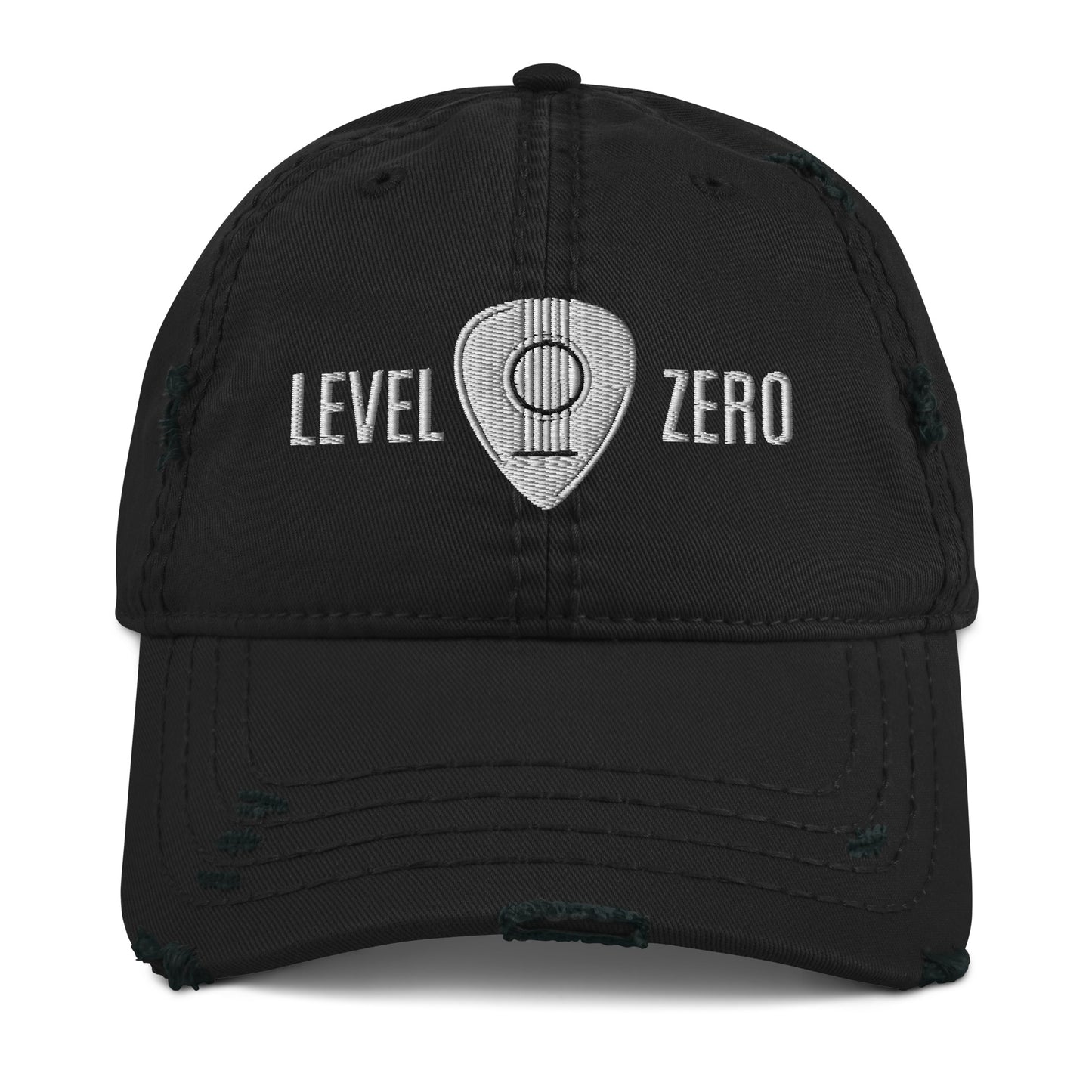 Level Zero Guitar Pick Distressed Dad Hat