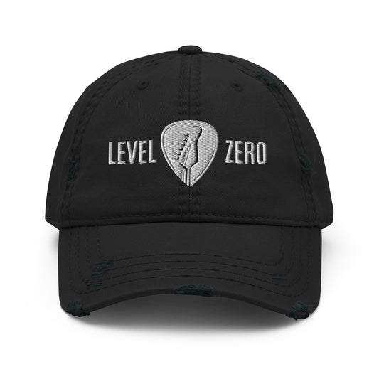 Level Zero Guitar Pick Distressed Dad Hat