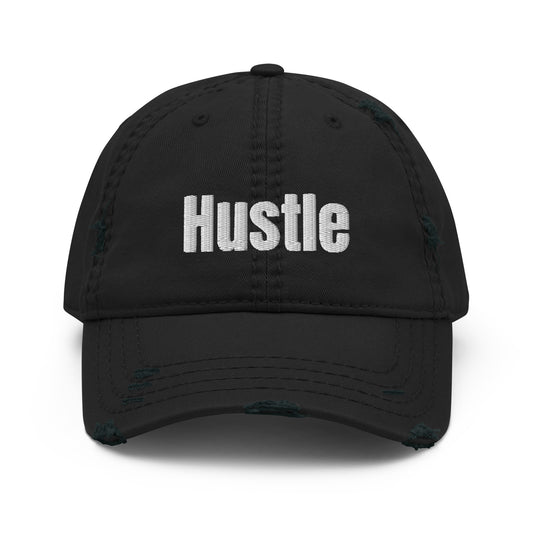 Hustle Distressed Dad Hat