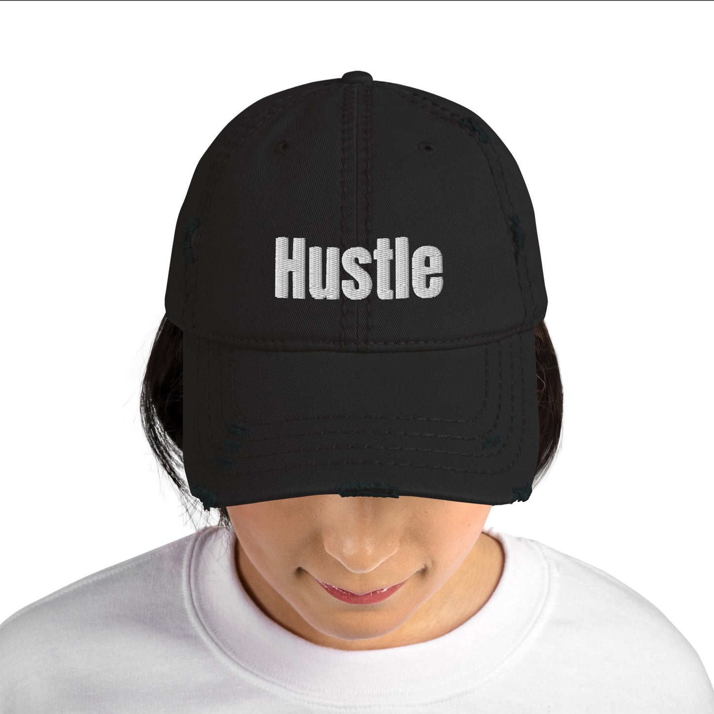 Hustle Distressed Dad Hat