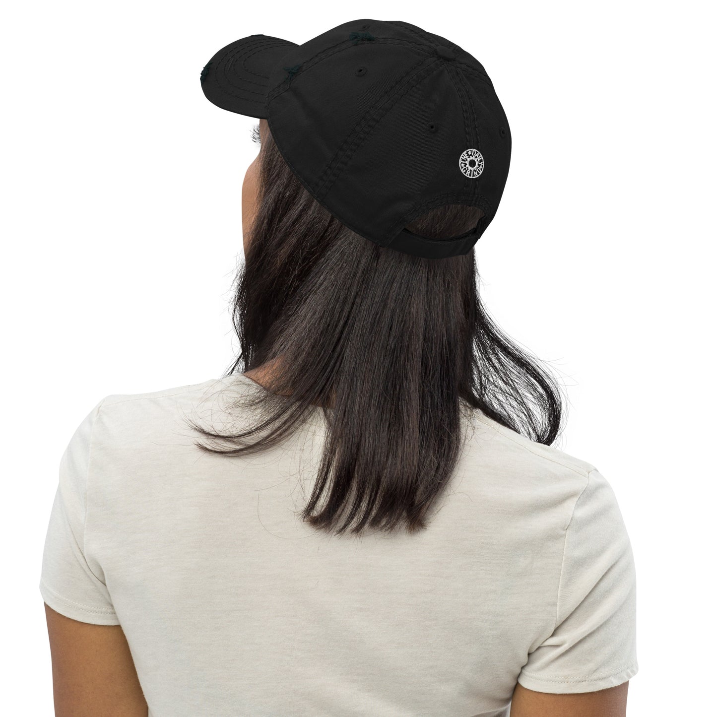 Grateful (white) Distressed Dad Hat