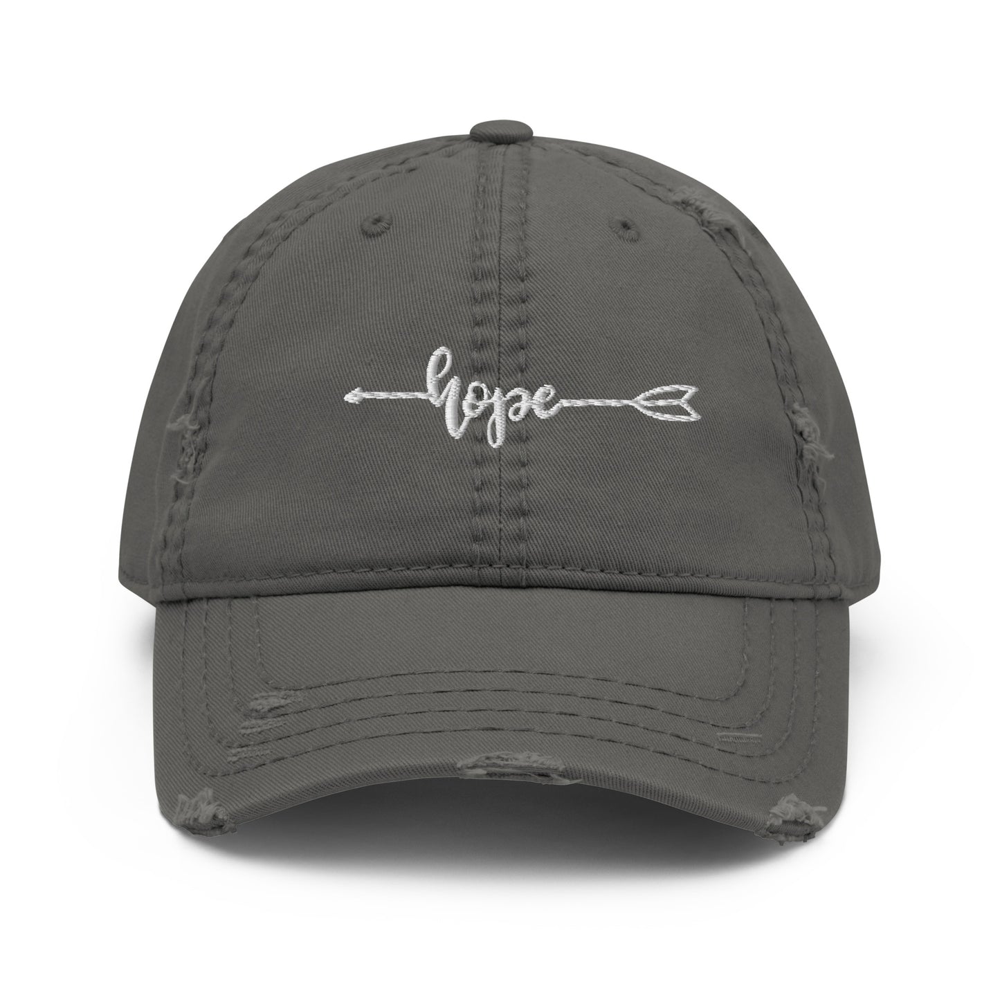 Hope (white) Distressed Dad Hat