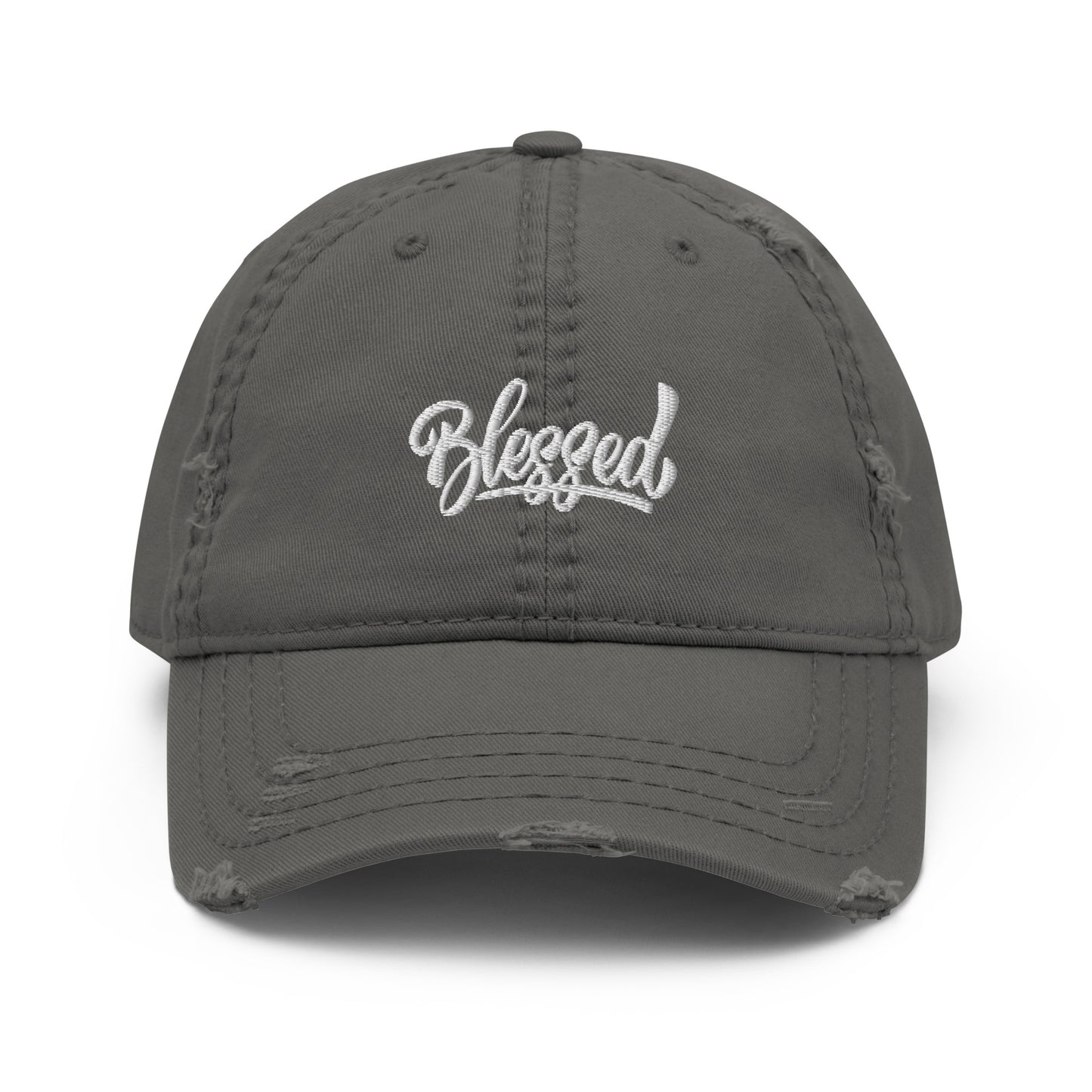 Blessed (white) Distressed Dad Hat