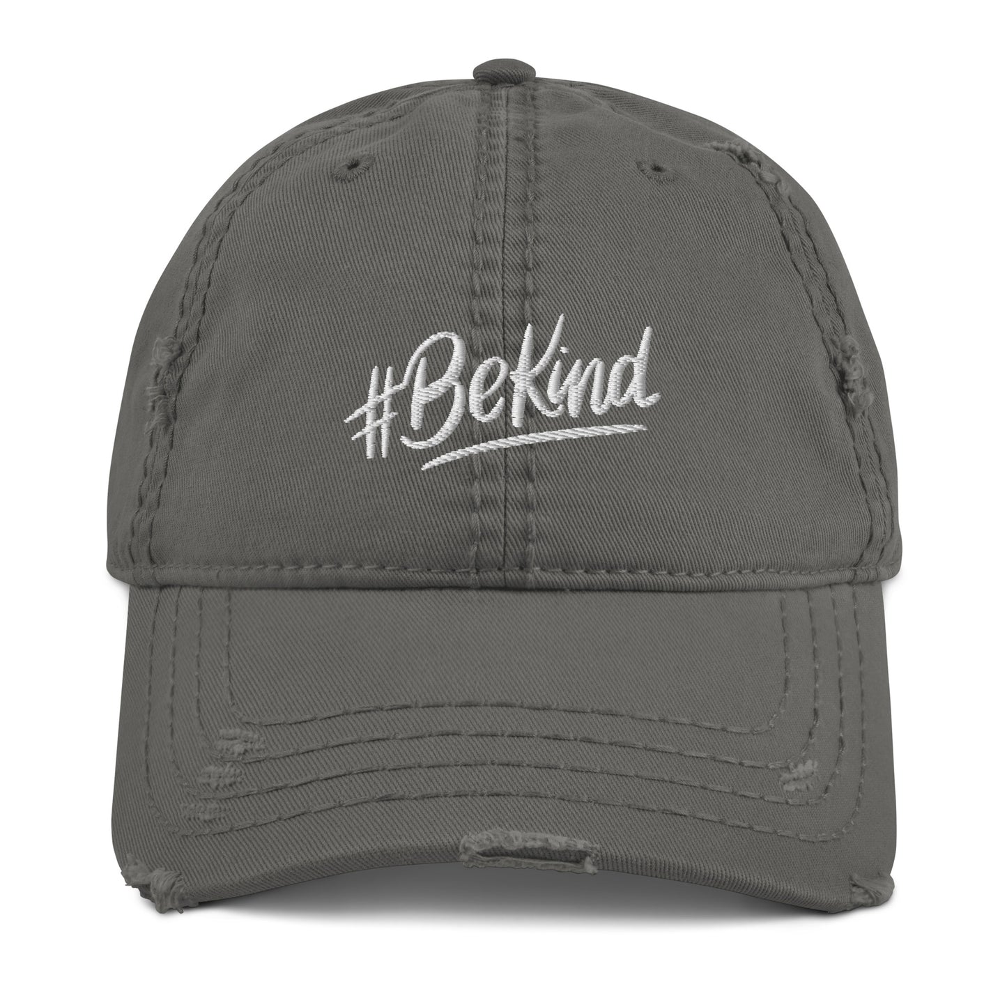 Be Kind(white) Distressed Dad Hat