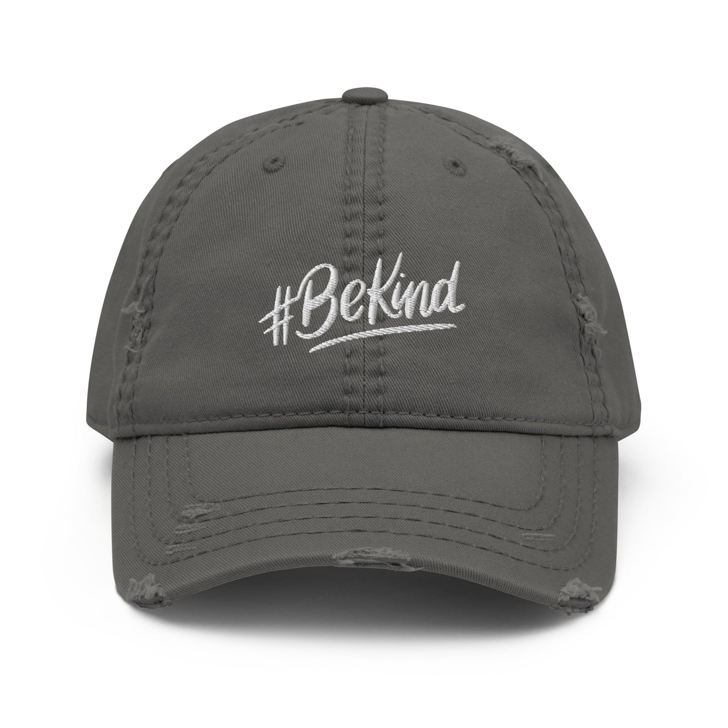 Be Kind(white) Distressed Dad Hat