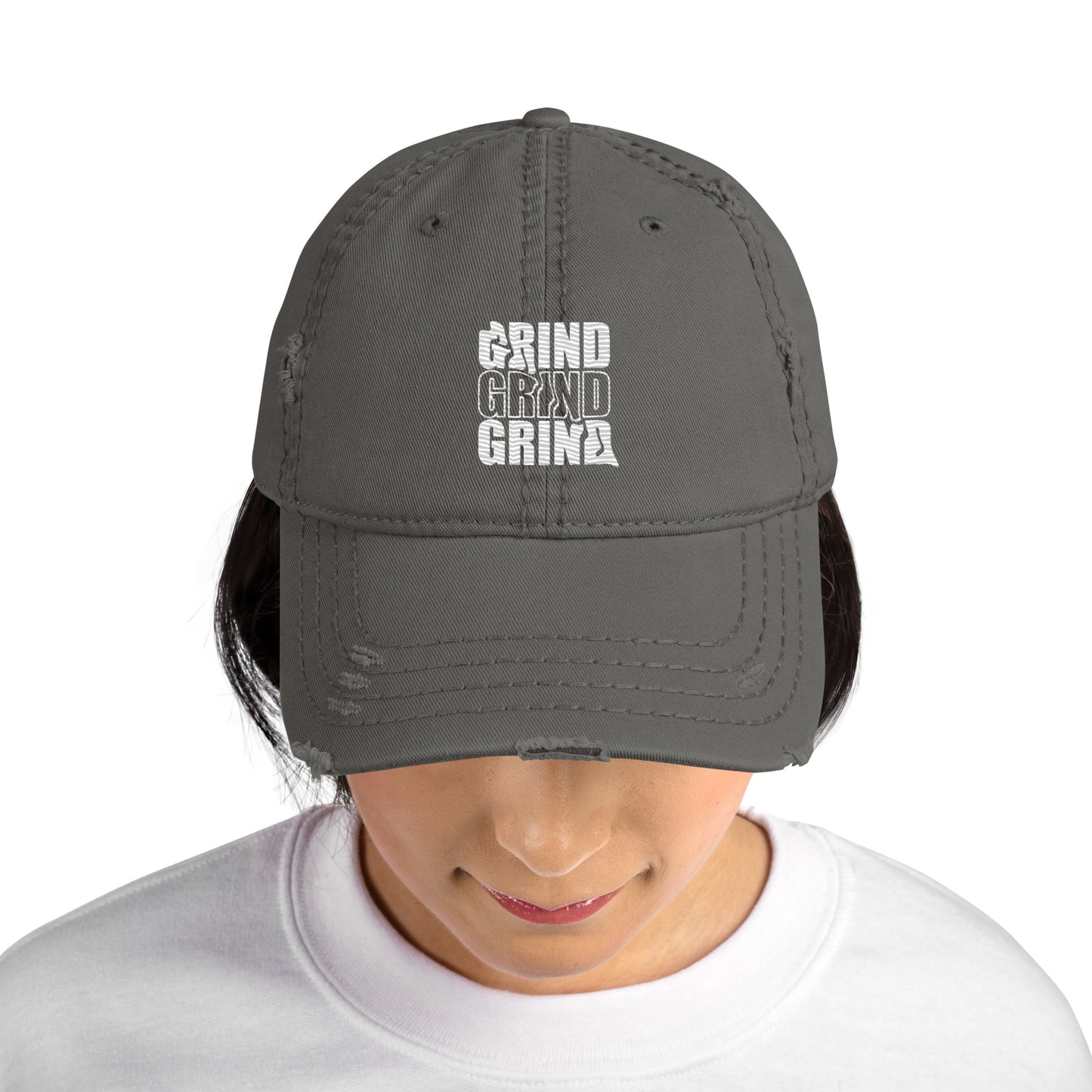 Grind Grind Grind Distressed Dad Hat