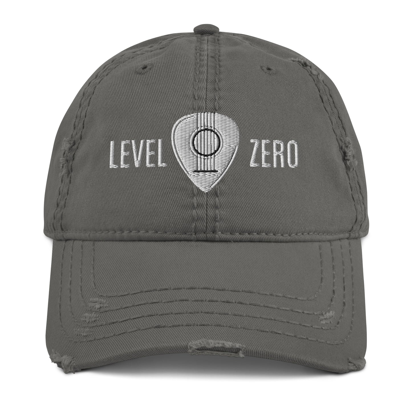 Level Zero Guitar Pick Distressed Dad Hat