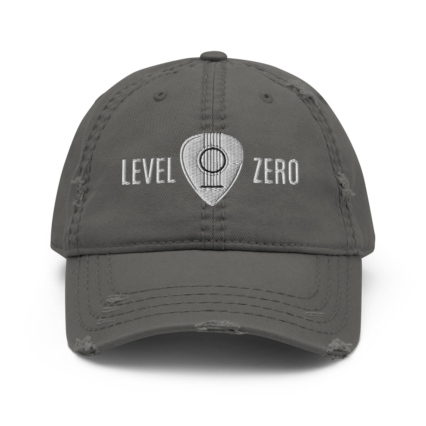 Level Zero Guitar Pick Distressed Dad Hat