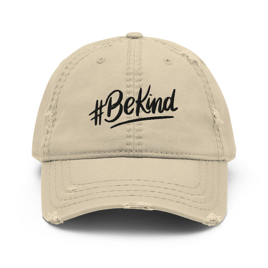 Be Kind (black) Distressed Dad Hat