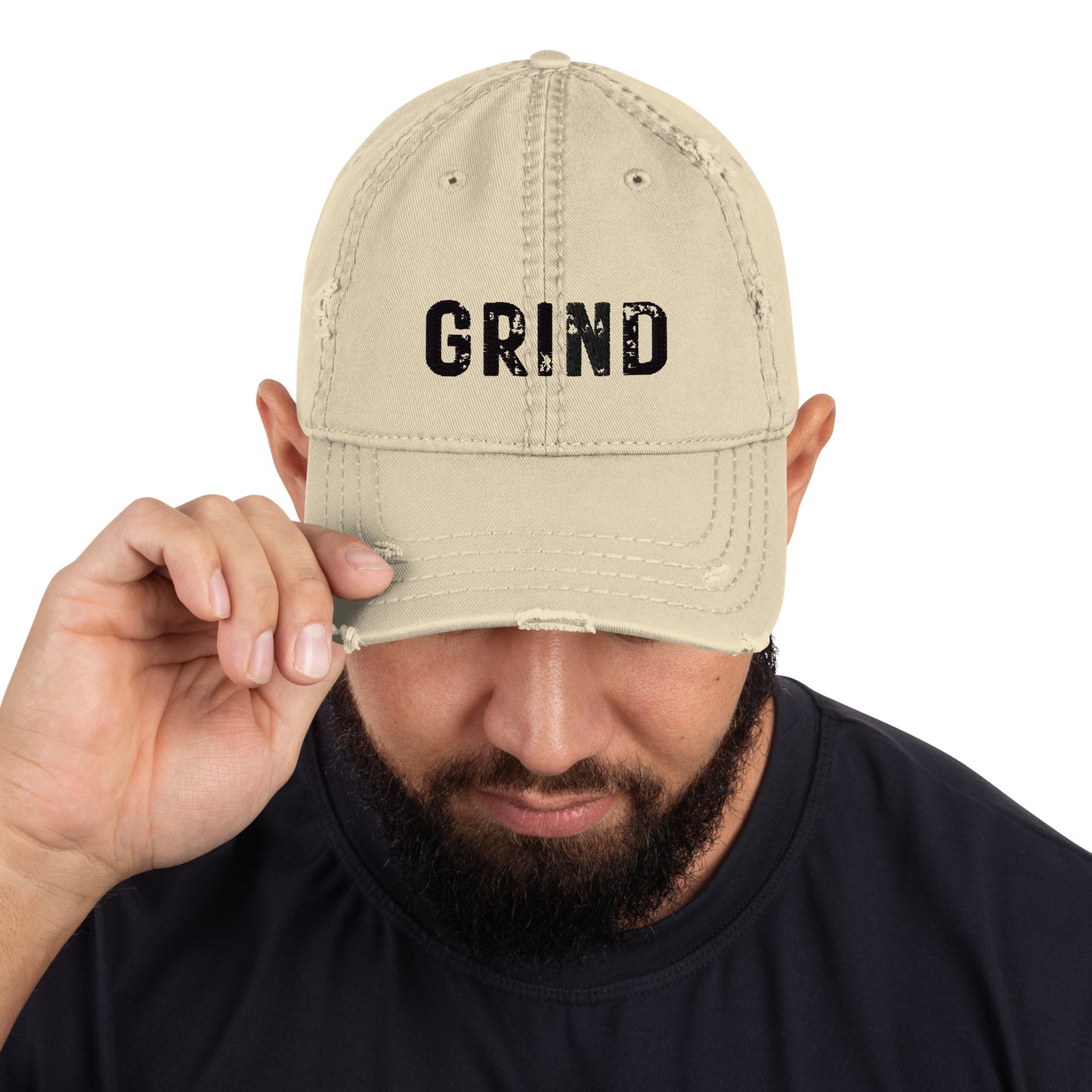 Stamped Grind Distressed Dad Hat