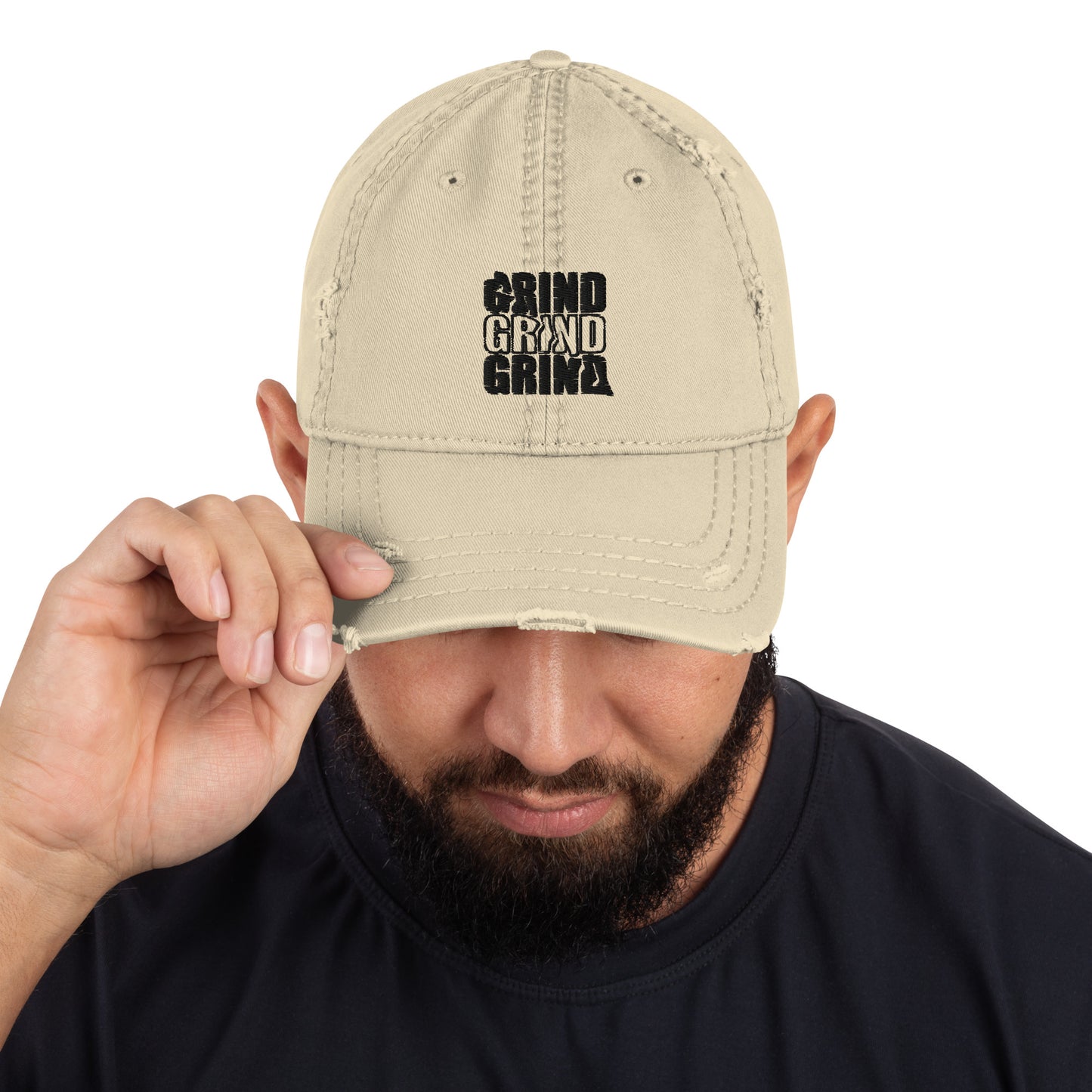 Grind Grind Grind Distressed Dad Hat