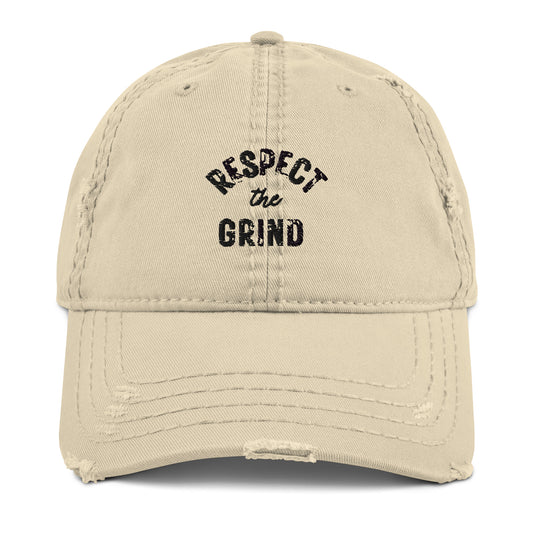 Respect the Grind Distressed Dad Hat