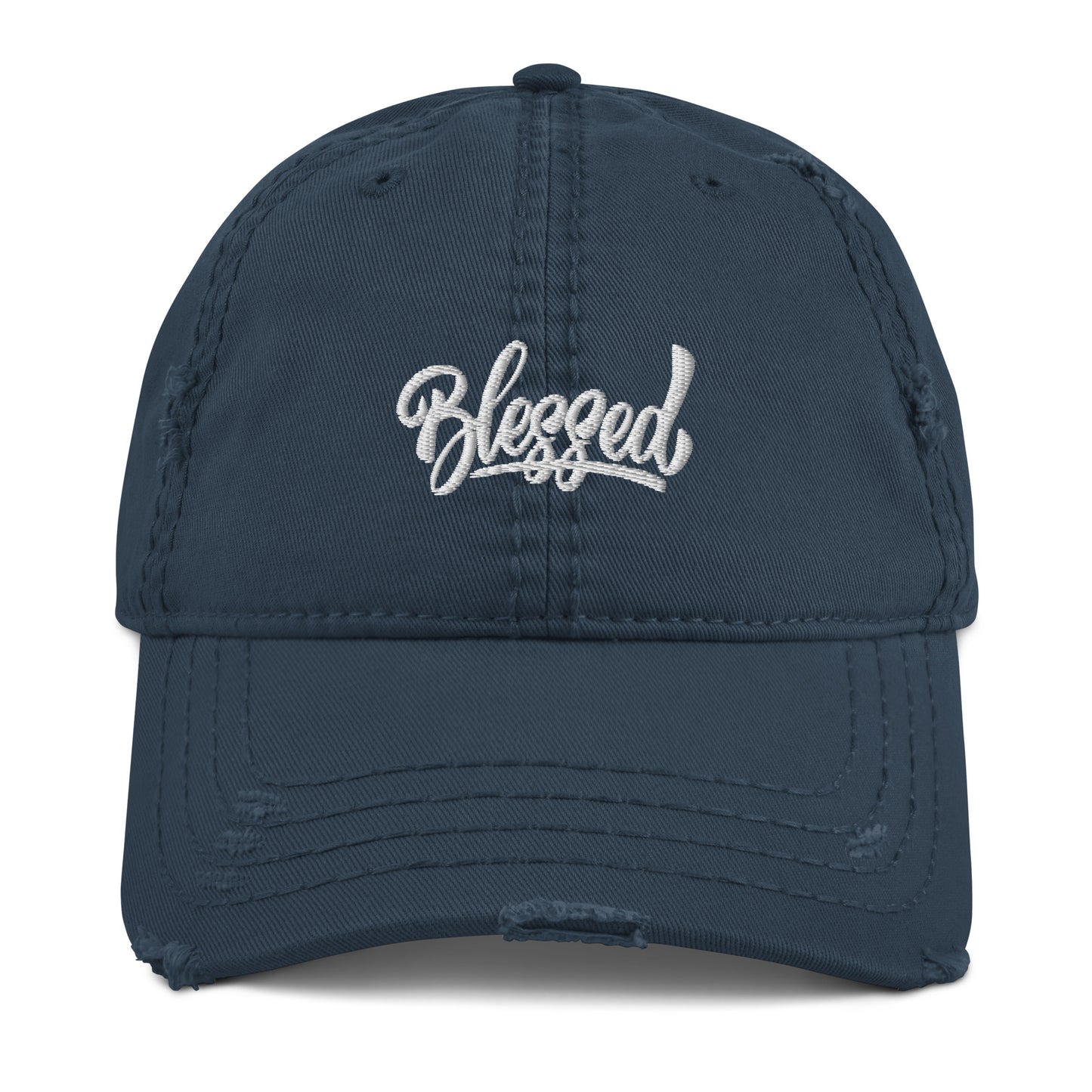 Blessed (white) Distressed Dad Hat