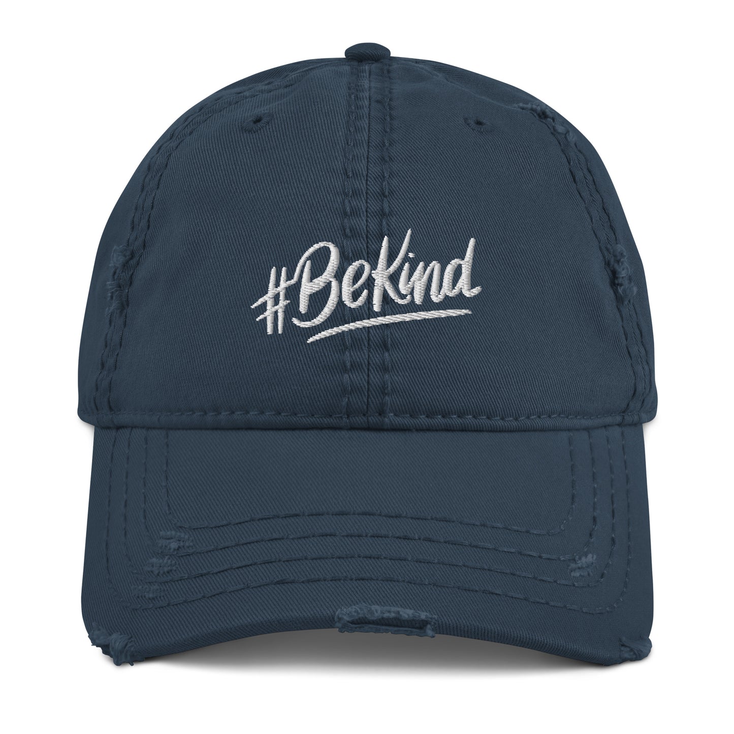 Be Kind(white) Distressed Dad Hat