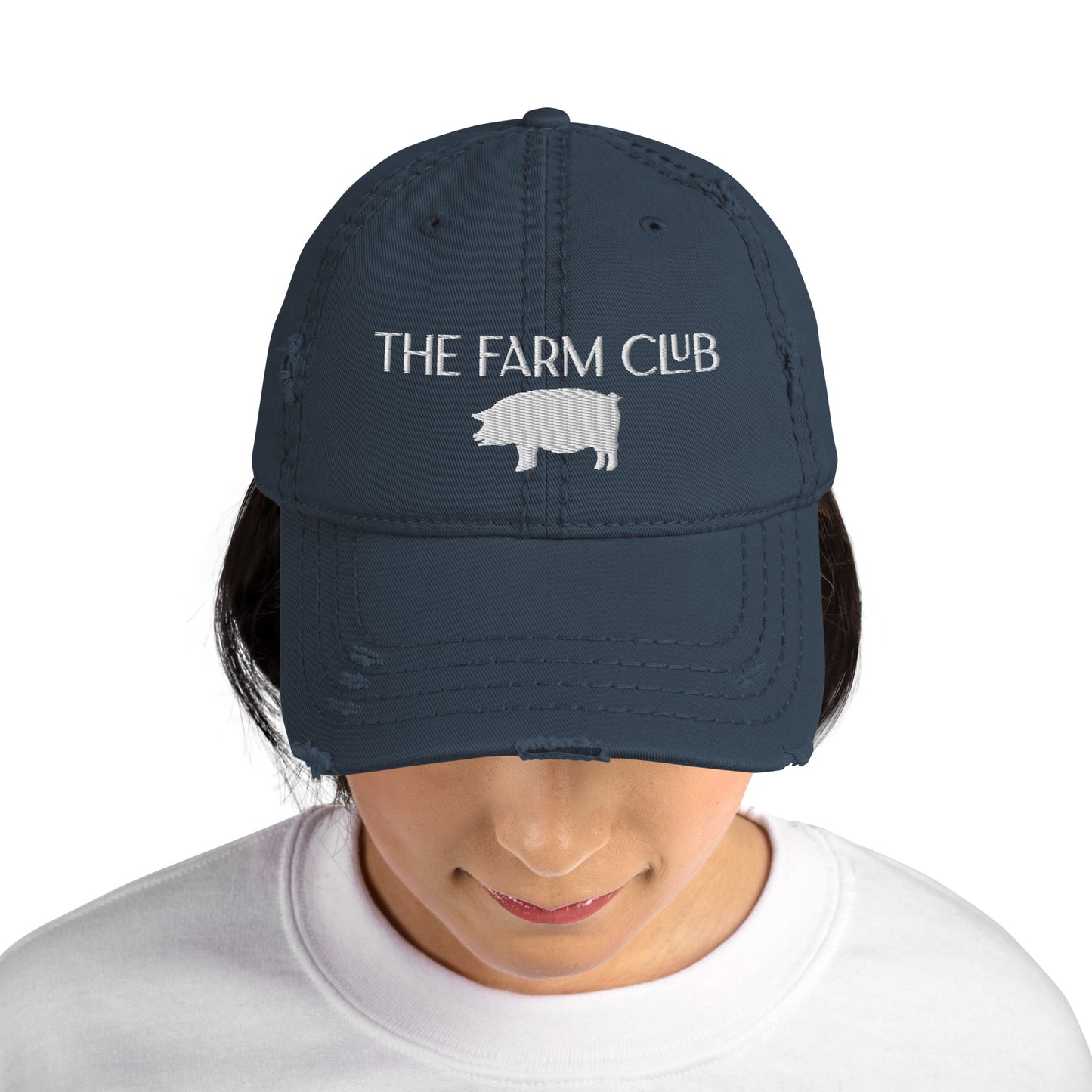 The Farm Club Pig Distressed Dad Hat