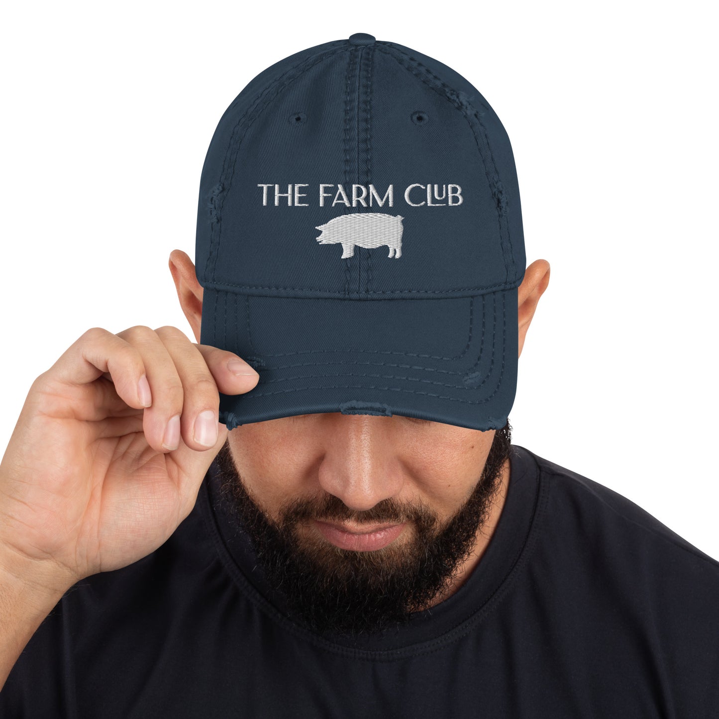 The Farm Club Pig Distressed Dad Hat