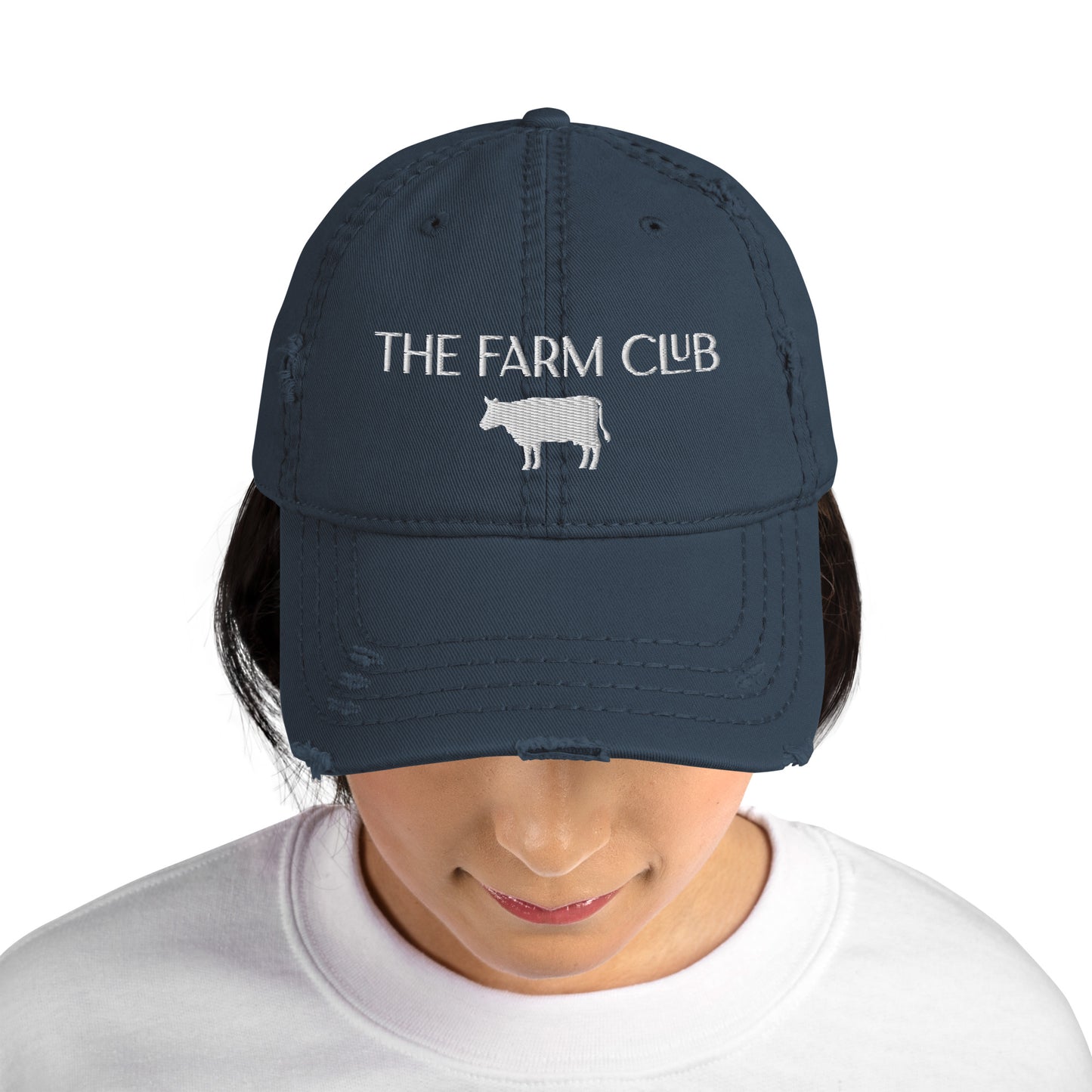 The Farm Club Cow Distressed Dad Hat