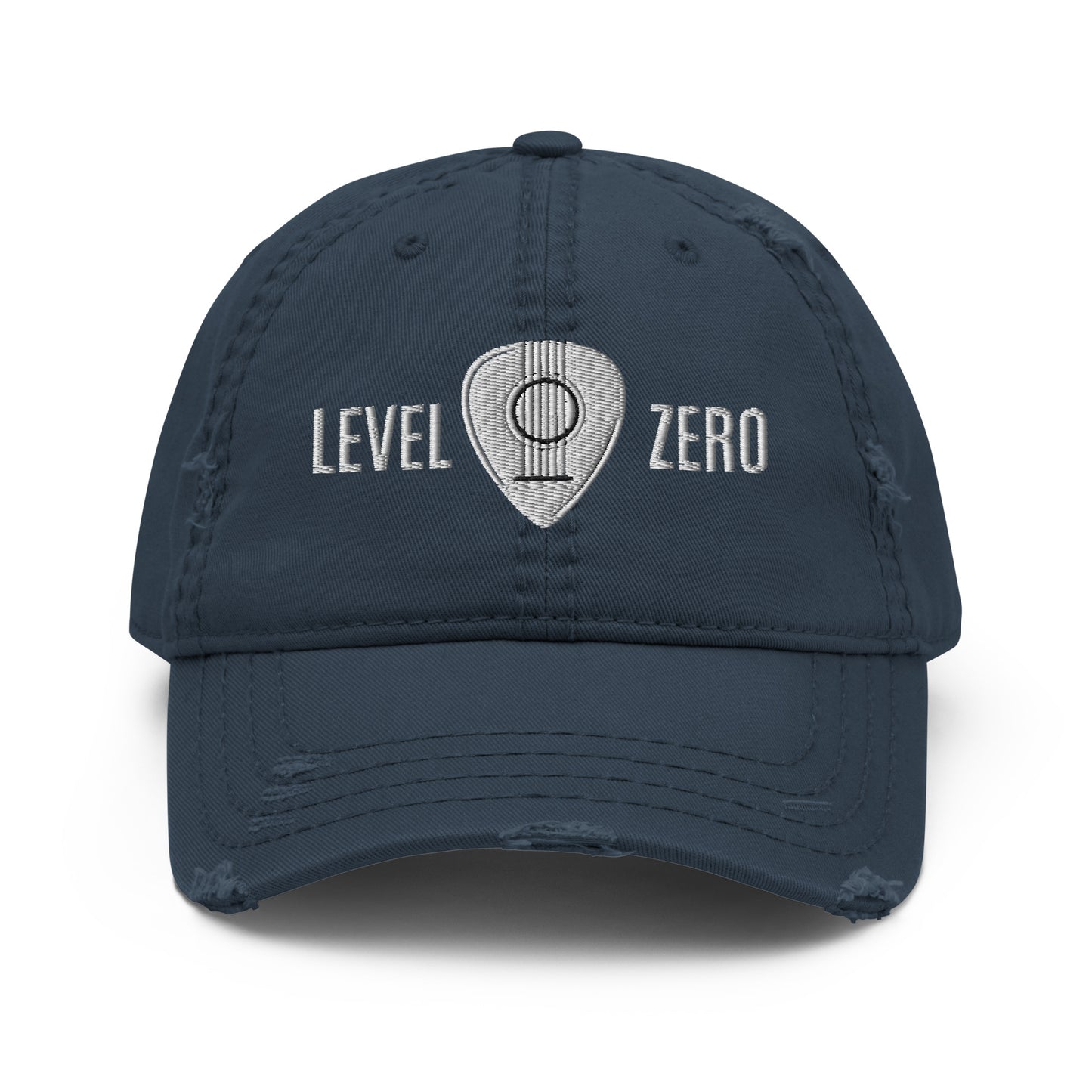 Level Zero Guitar Pick Distressed Dad Hat