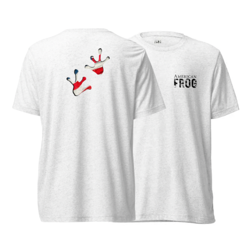 American Frog in White Fleck Short Sleeve T-Shirt