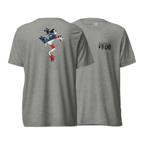 American Frog in Athletic Grey Short Sleeve T-Shirt