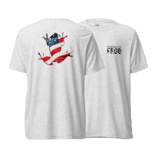 American Frog in White Fleck Short Sleeve T-Shirt