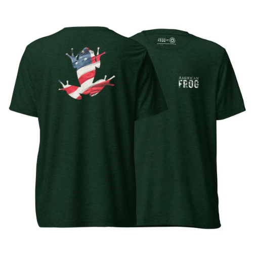 American Frog in Forest Green Short Sleeve T-Shrt