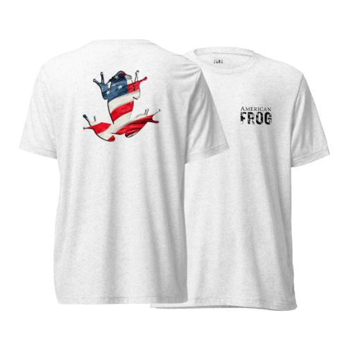 American Frog in White Fleck Short Sleeve T-Shirt