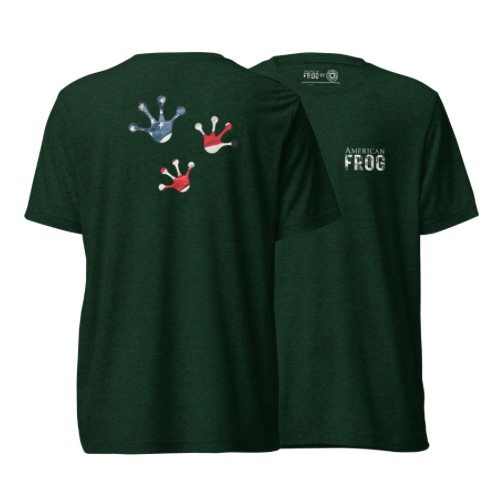 American Frog in Forest Green Short Sleeve T-Shirt