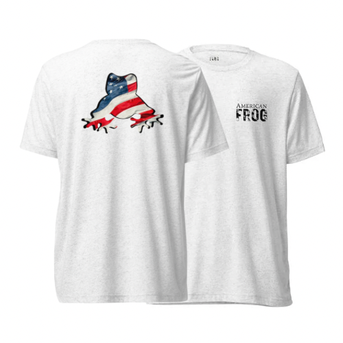 American Frog in White Fleck Short Sleeve T-Shirt