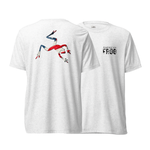 American Frog in White Fleck Short Sleeve T-Shirt