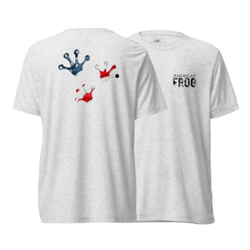 American Frog in White Fleck Short Sleeve T-Shirt