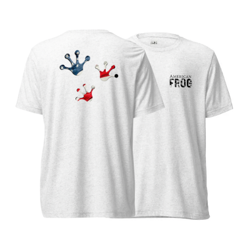 American Frog in White Fleck Short Sleeve T-Shirt