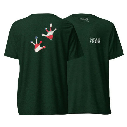 American Frog in Forest Green Short Sleeve T-Shirt