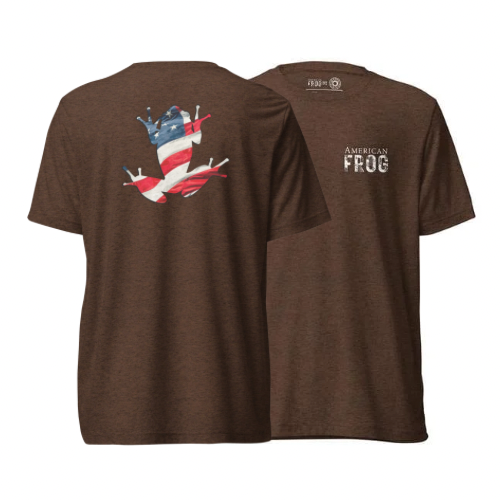 American Frog in Brown Short Sleeve T-Shirt