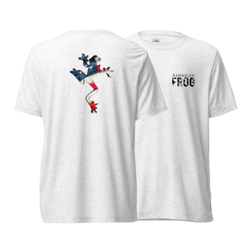 American Frog in White Fleck Short Sleeve T-Shirt