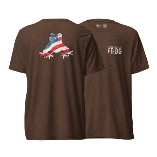 American Frog in Brown Short Sleeve T-Shirt