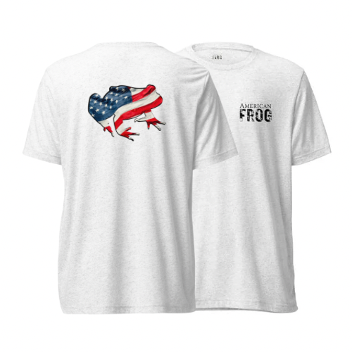 American Frog in White Fleck Short Sleeve T-Shirt