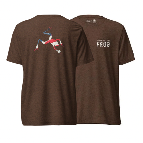 American Frog in Brown Short Sleeve T-Shirt