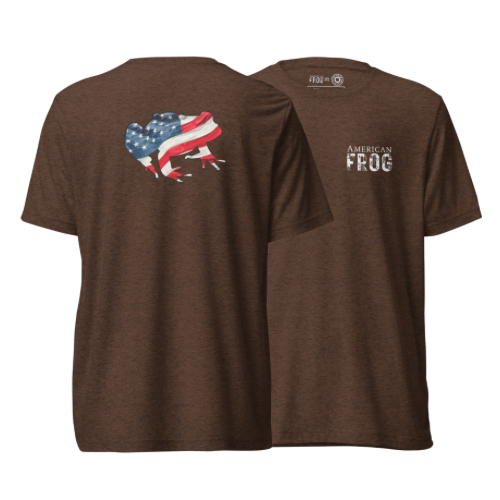 American Frog in Brown Short Sleeve T-Shirt