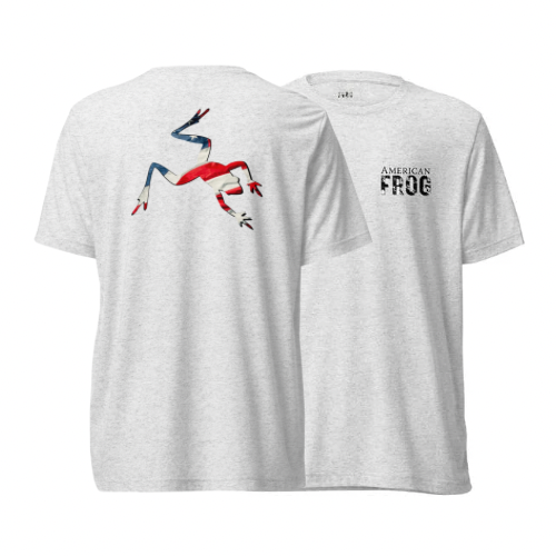 American Frog in White Fleck Short Sleeve T-Shirt